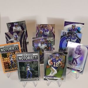 Justin Jefferson Football Rookie Card Lot - Purple & White